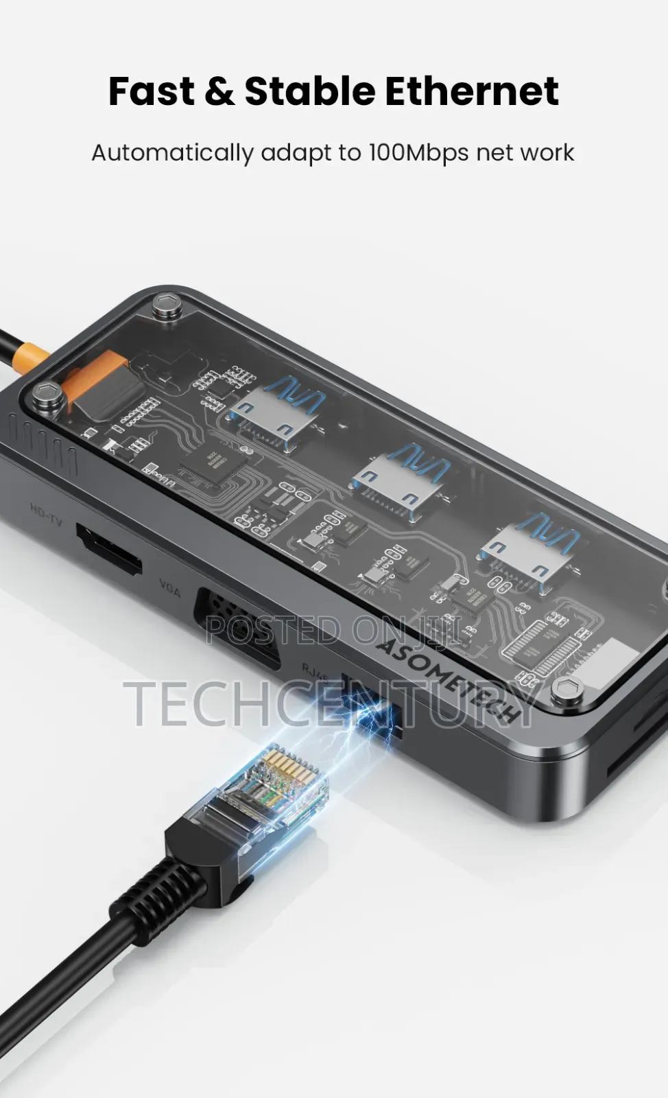 Asometech 10-in-1 Dock Station Type C Hub