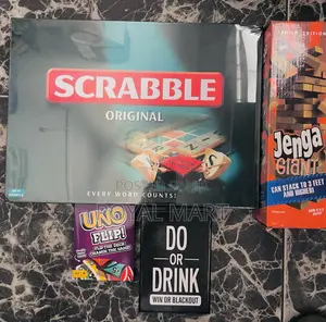 Jenga + Uno + Scrabble + Do or Drink Game