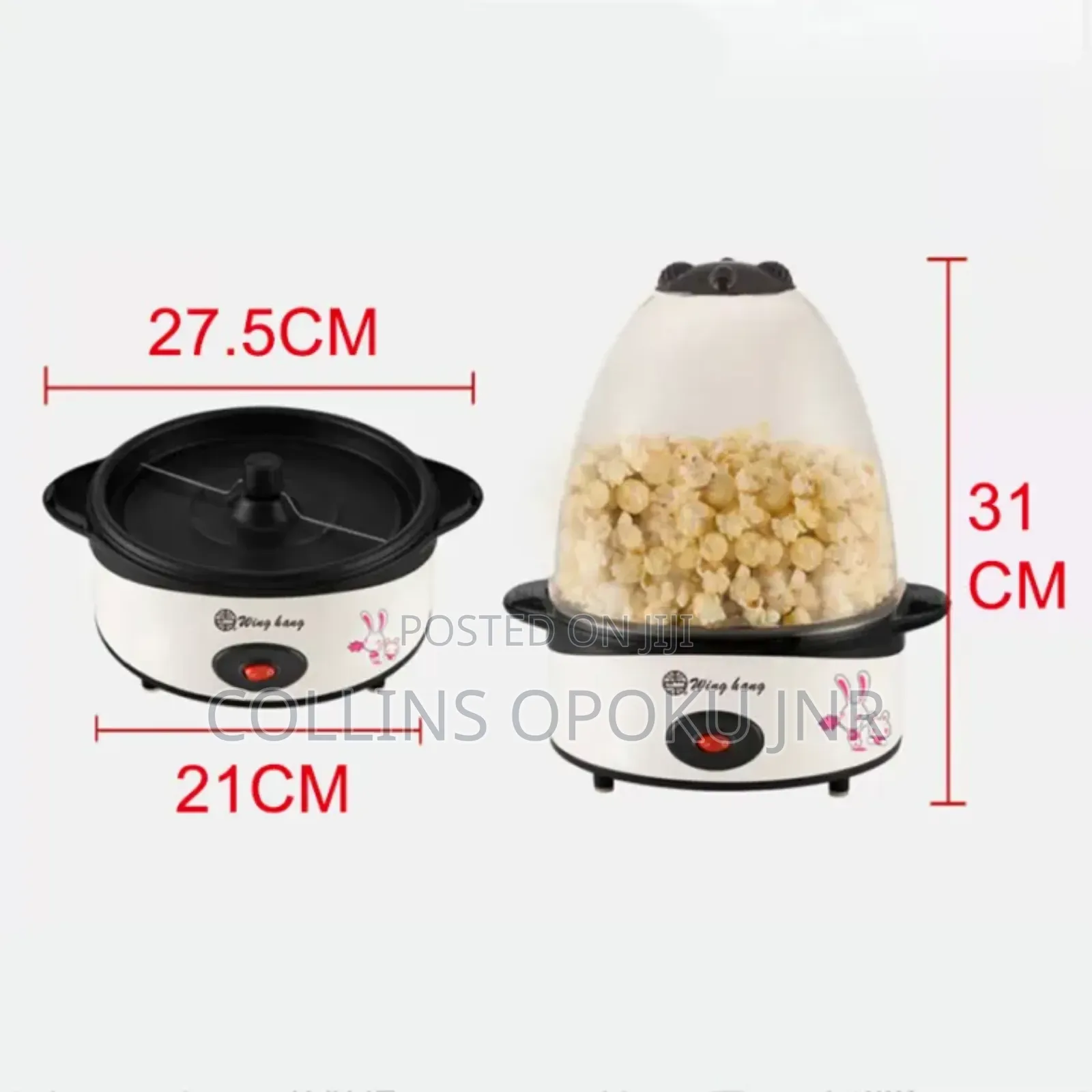 Household Electric Popcon Machine; Oil, Sugar Seasoning Can Be Added