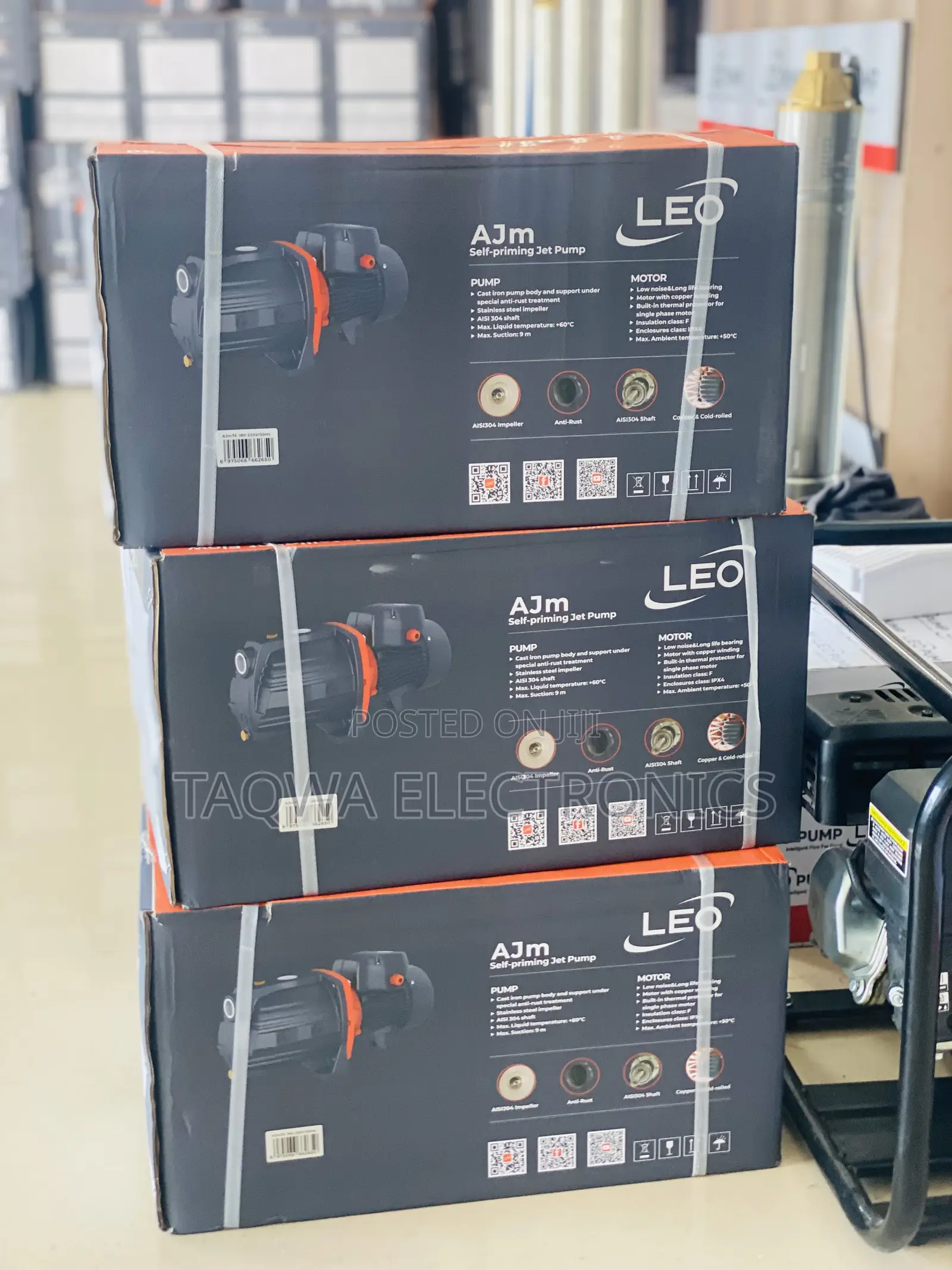 Size; 1 Inch Leo 1.0hp Cast Water Pump