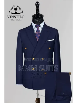 Quality Vinstillo 2-Piece Double-Breasted Men's Suit for Graduation