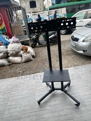 Durable 32–65” Screen Stand Strong, Balanced Industrial-Style