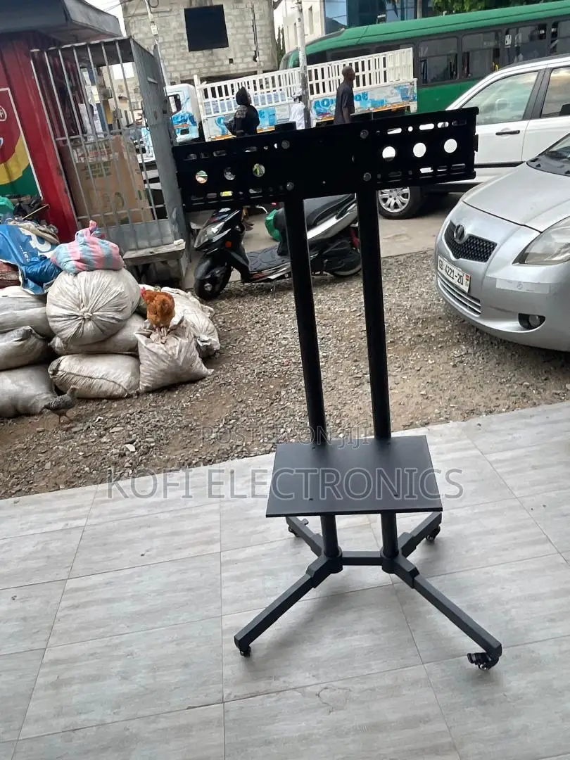 Durable 32–65” Screen Stand Strong, Balanced Industrial-Style