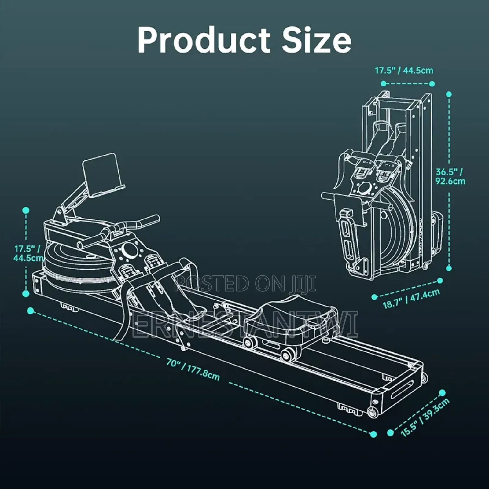 150kg Capacity Folding Rower Machine With Bluetooth From Pasyou, Uk