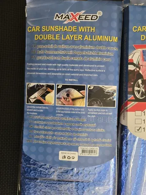 Maxeed Car Sunshade With Double Layer Aluminum Suvs and Sedans
