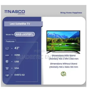 Nasco 43 Inch Led Nas-J43fbfl Digital Satellite Television