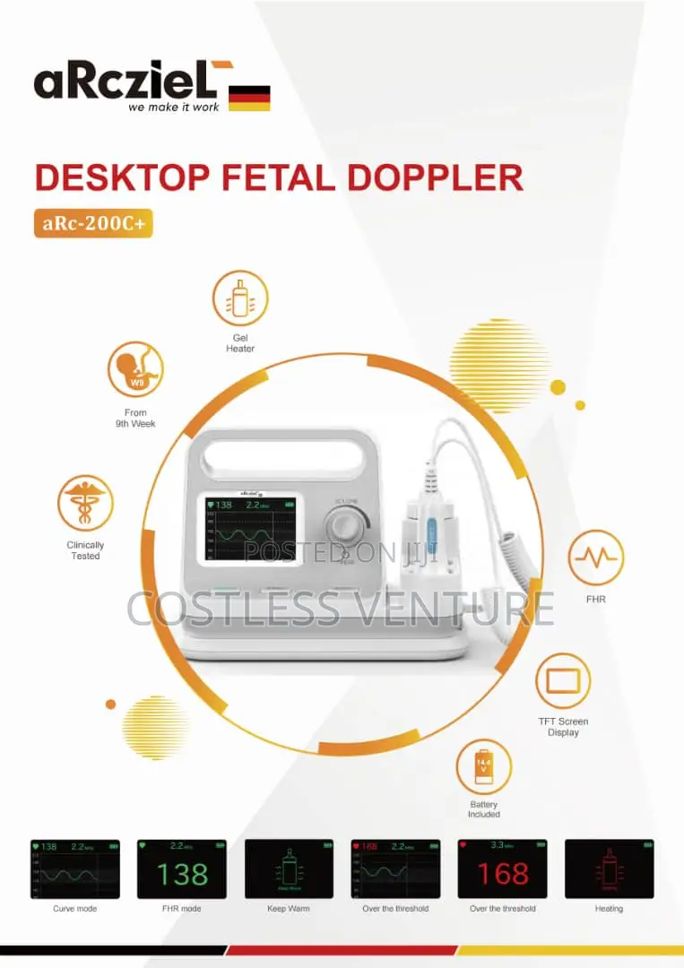 Arcziel Desktop Fetal Doppler(With Two Probes)