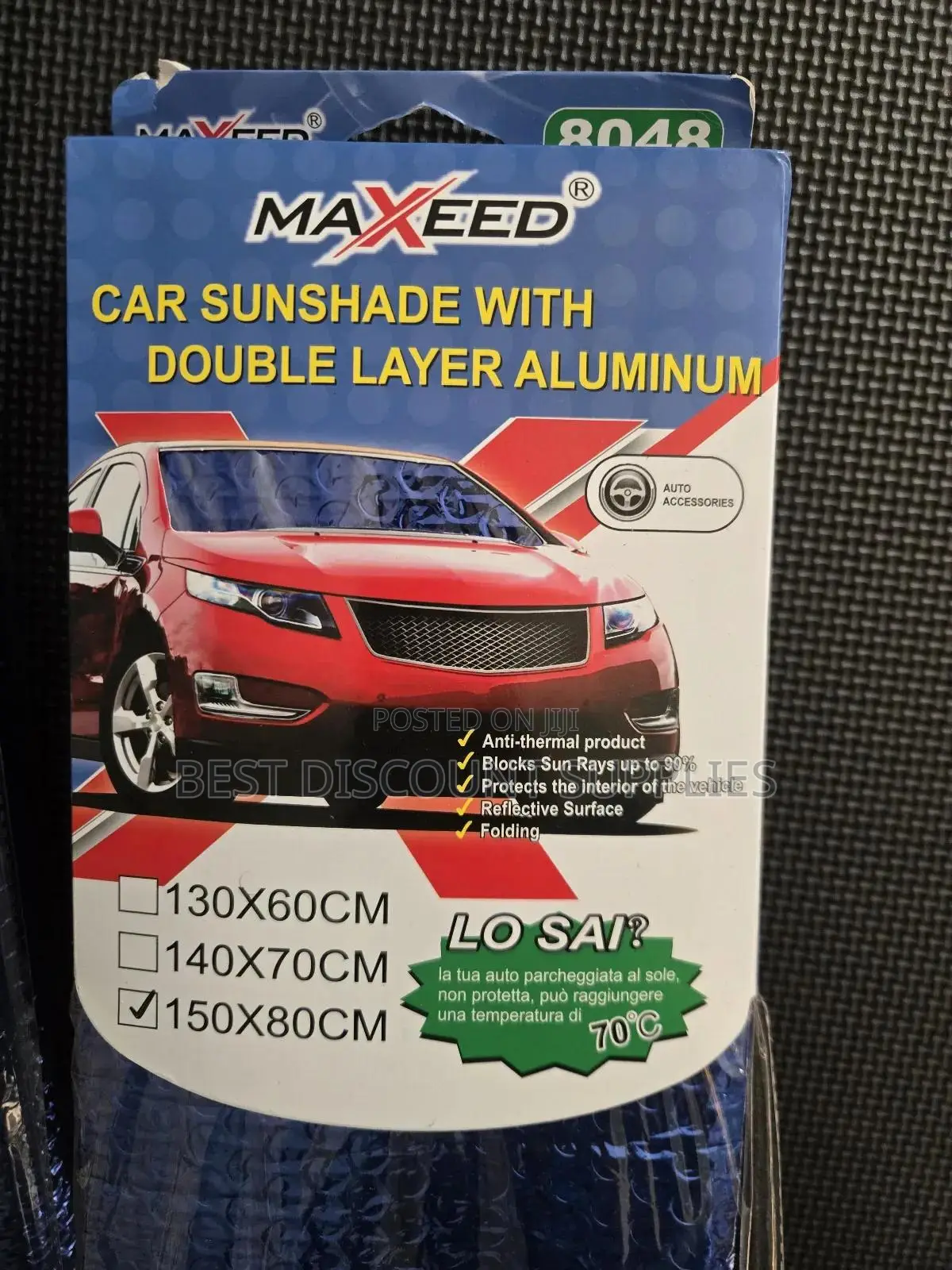 Maxeed Car Sunshade With Double Layer Aluminum Suvs and Sedans
