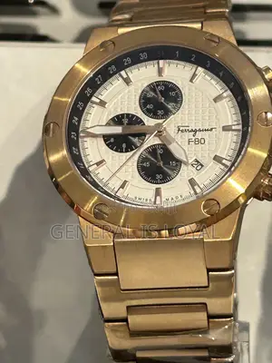 Salvatore Ferragamo  Chronograph Watch A Rose Gold-tone Stainless