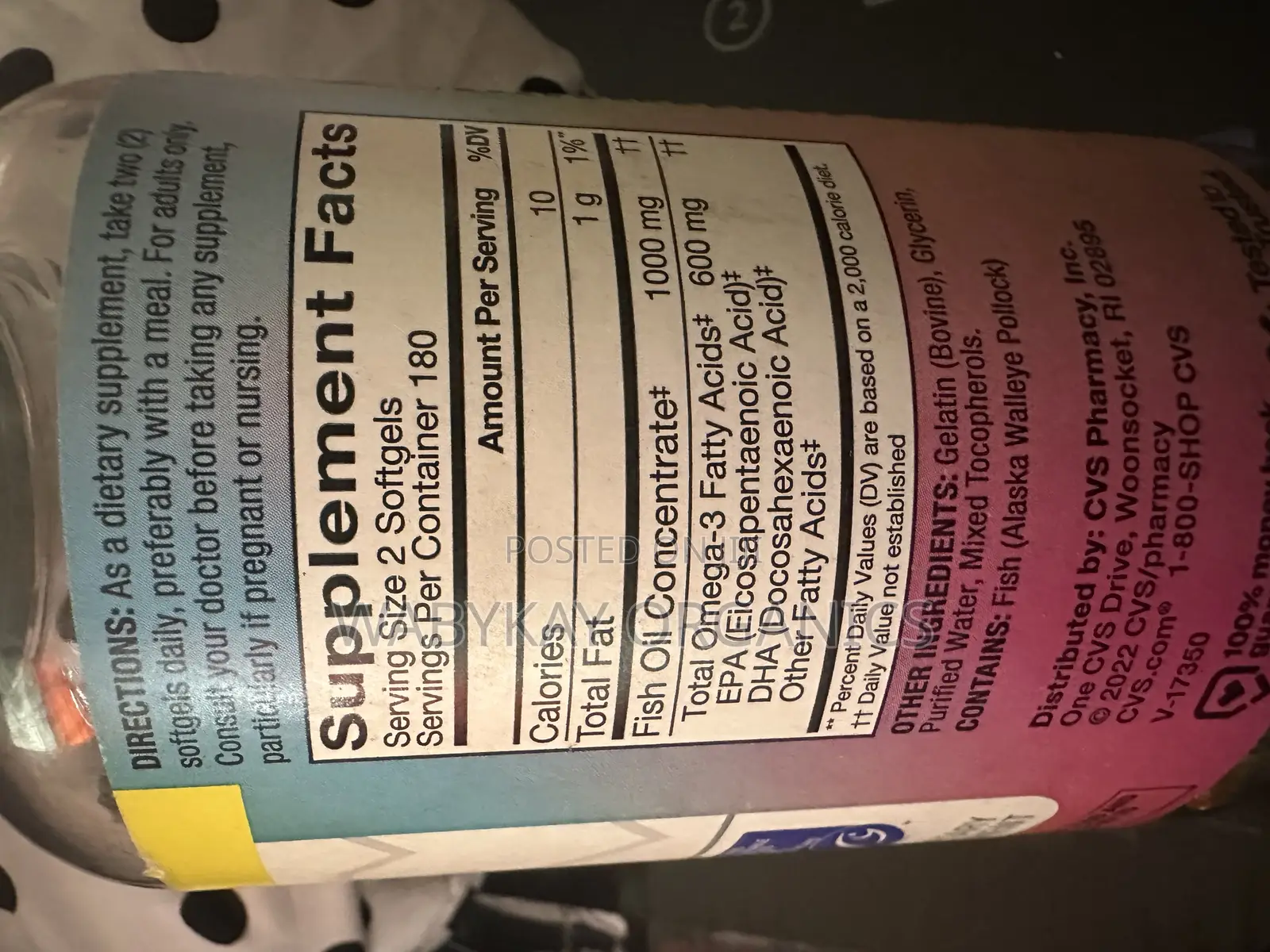 Fish Oil- Wild Alaskan 1000mg- 360 Softgel