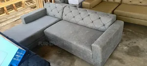 Gray Colored L Shaped Sofa