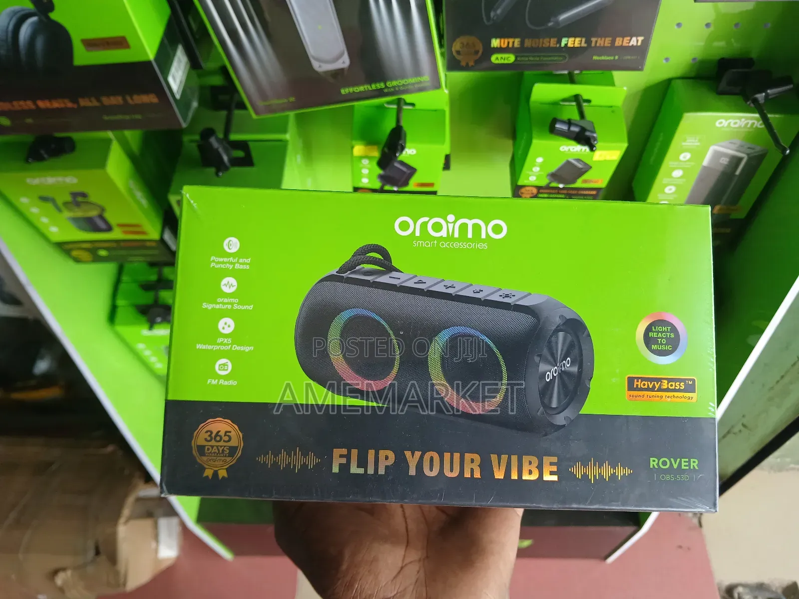 Oraimo Rover RGB Lights Bluetooth Fm Wireless Speaker