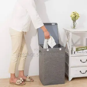 Foldable Luandry Storage Box With Lids, Large Capacity Fabric Clothes