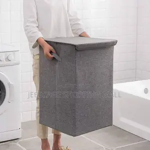 Foldable Luandry Storage Box With Lids, Large Capacity Fabric Clothes