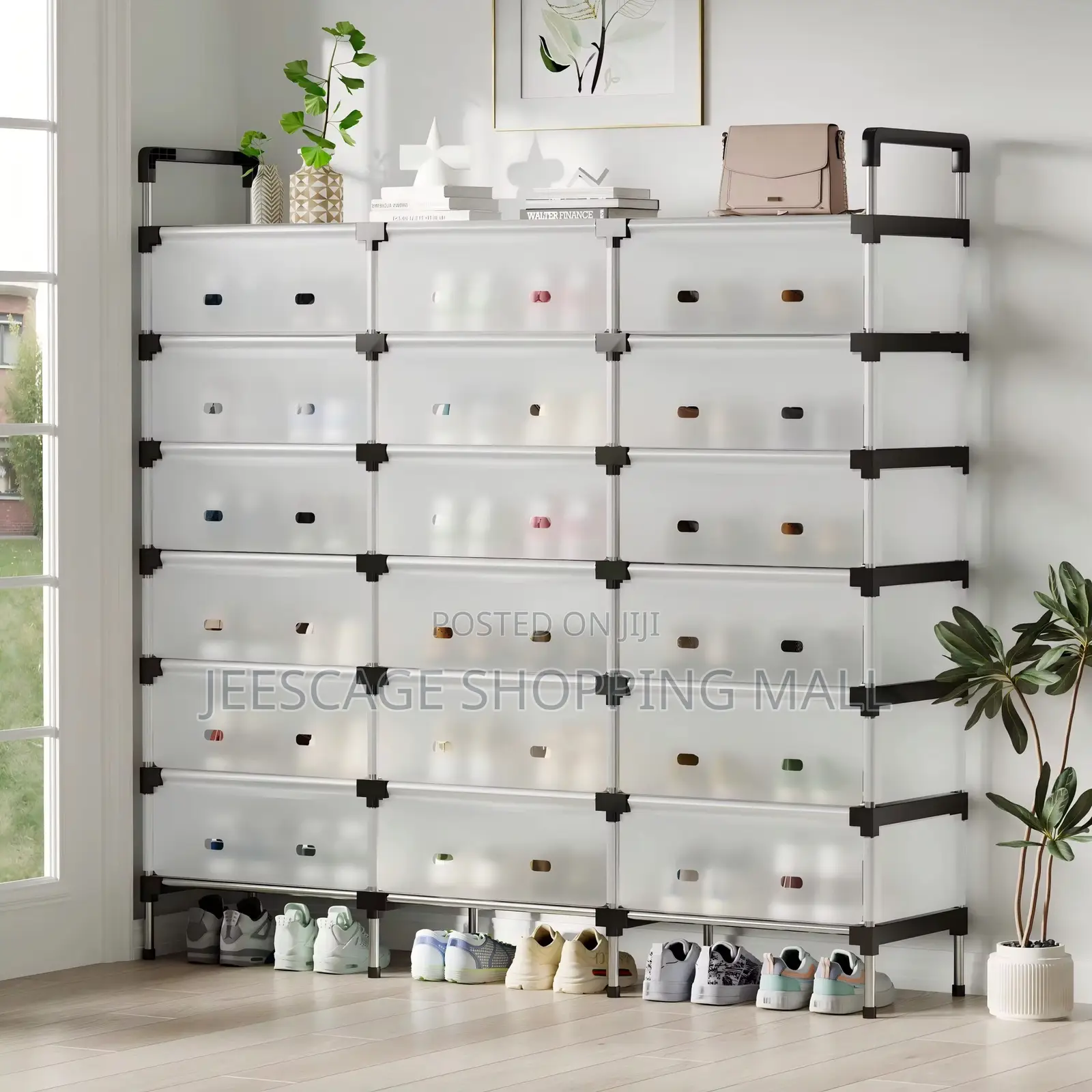 40-50 Pairs of Shoes Dust-Proof Shoe Rack -Organizer