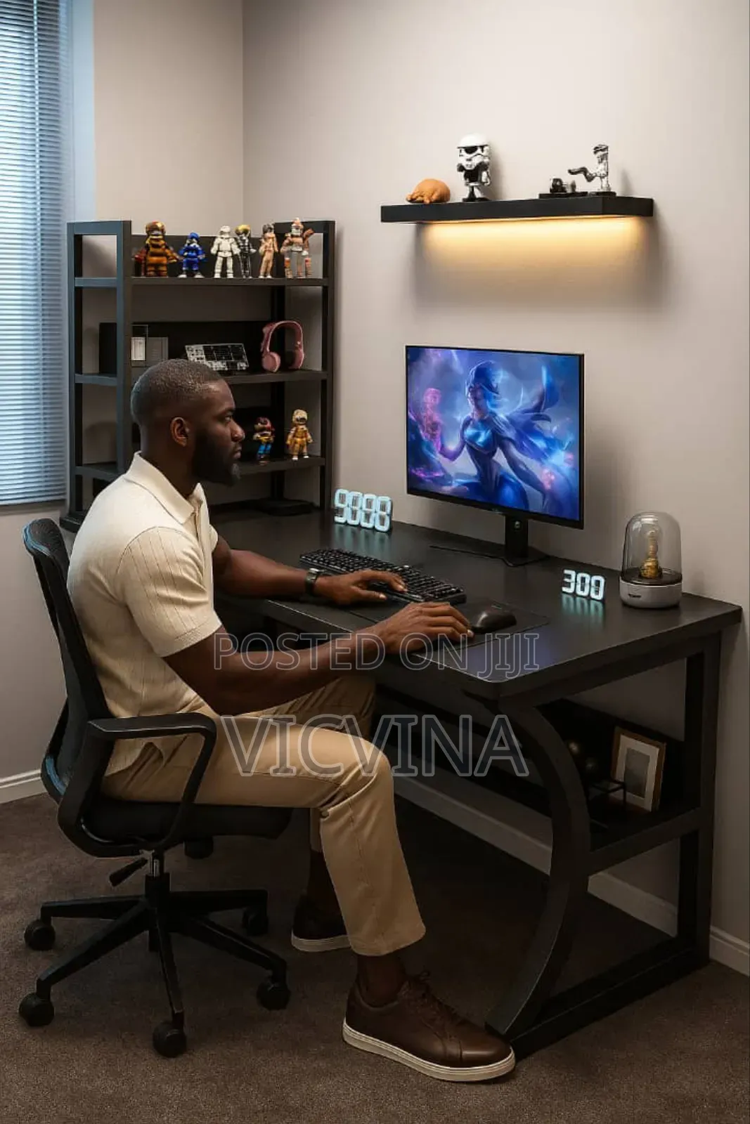 Gaming | Studio | Office Desk With Shelves