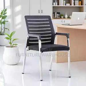 Black Mesh Office Visitor Chair