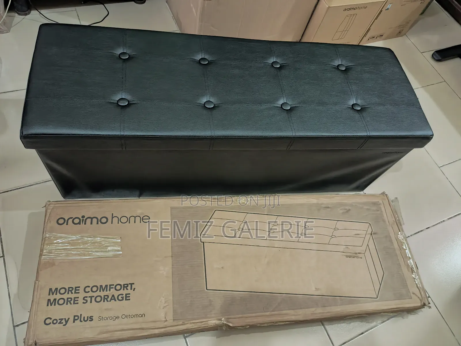 Oraimo Cozy Plus Extra-Large Foldable Design Storage Ottoman