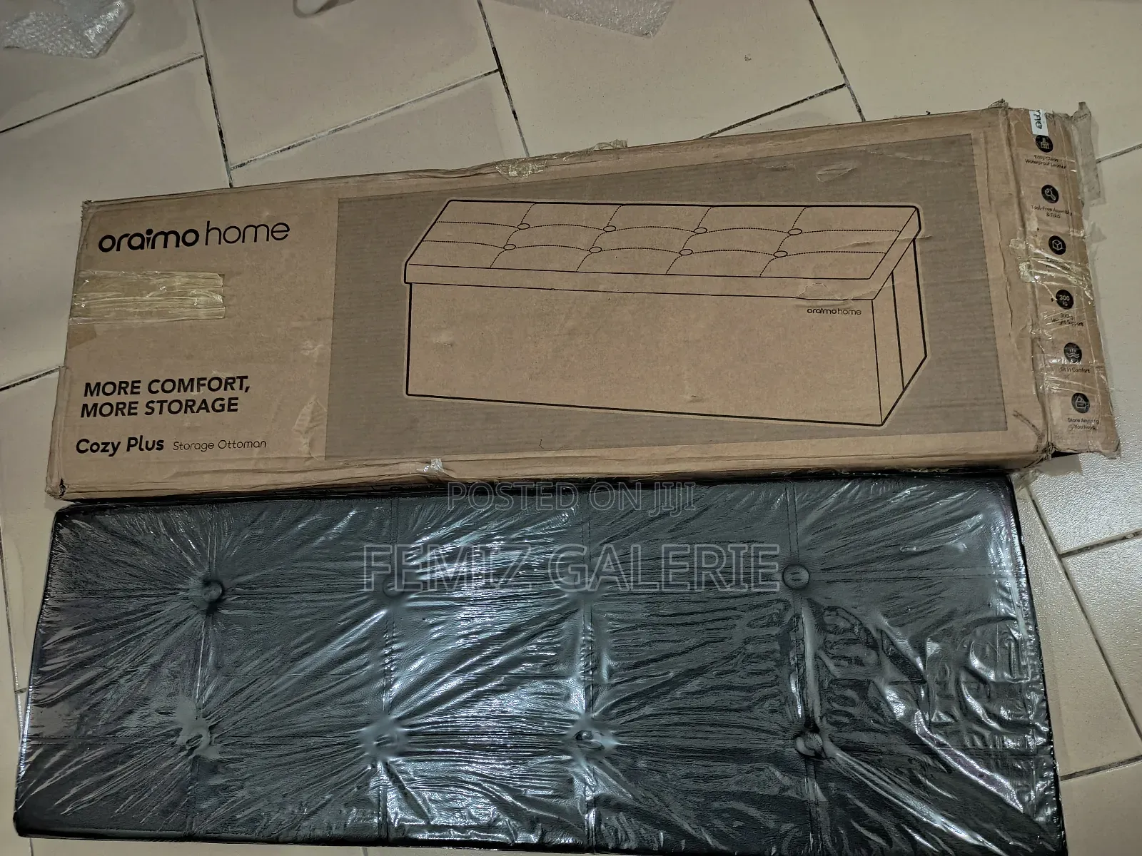 Oraimo Cozy Plus Extra-Large Foldable Design Storage Ottoman