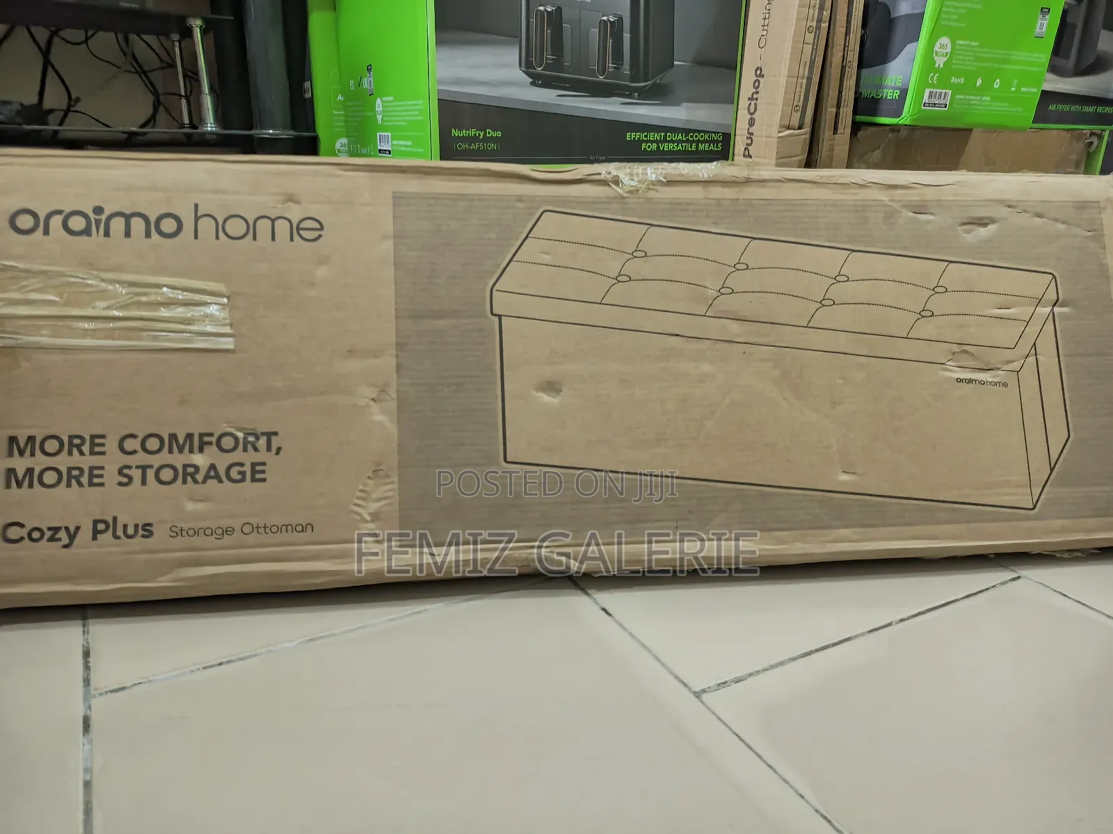 Oraimo Cozy Plus Extra-Large Foldable Design Storage Ottoman