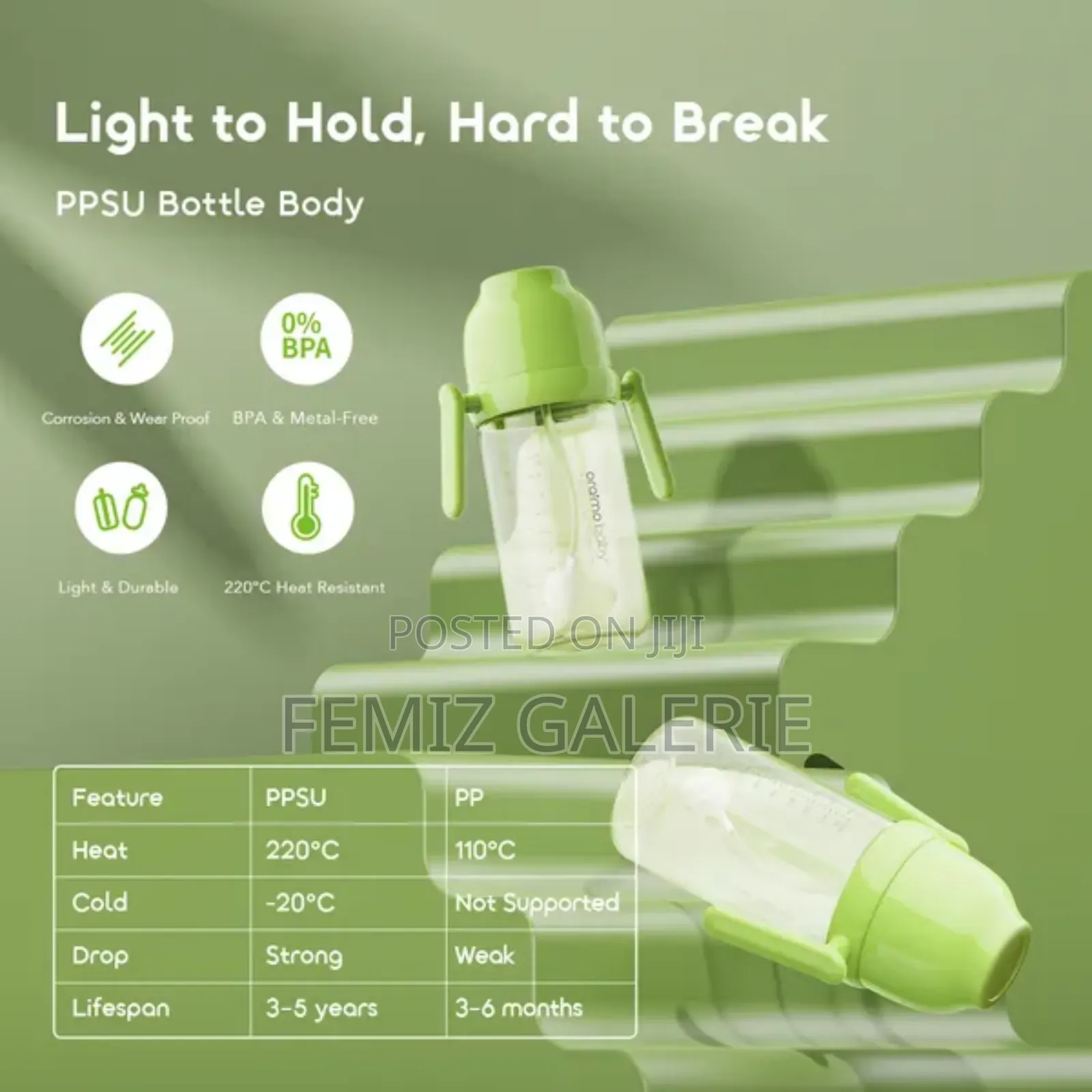 Oraimo Puredrink 300 300ml Ppsu Baby Bottle