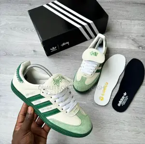 Adidas Samba Green and White