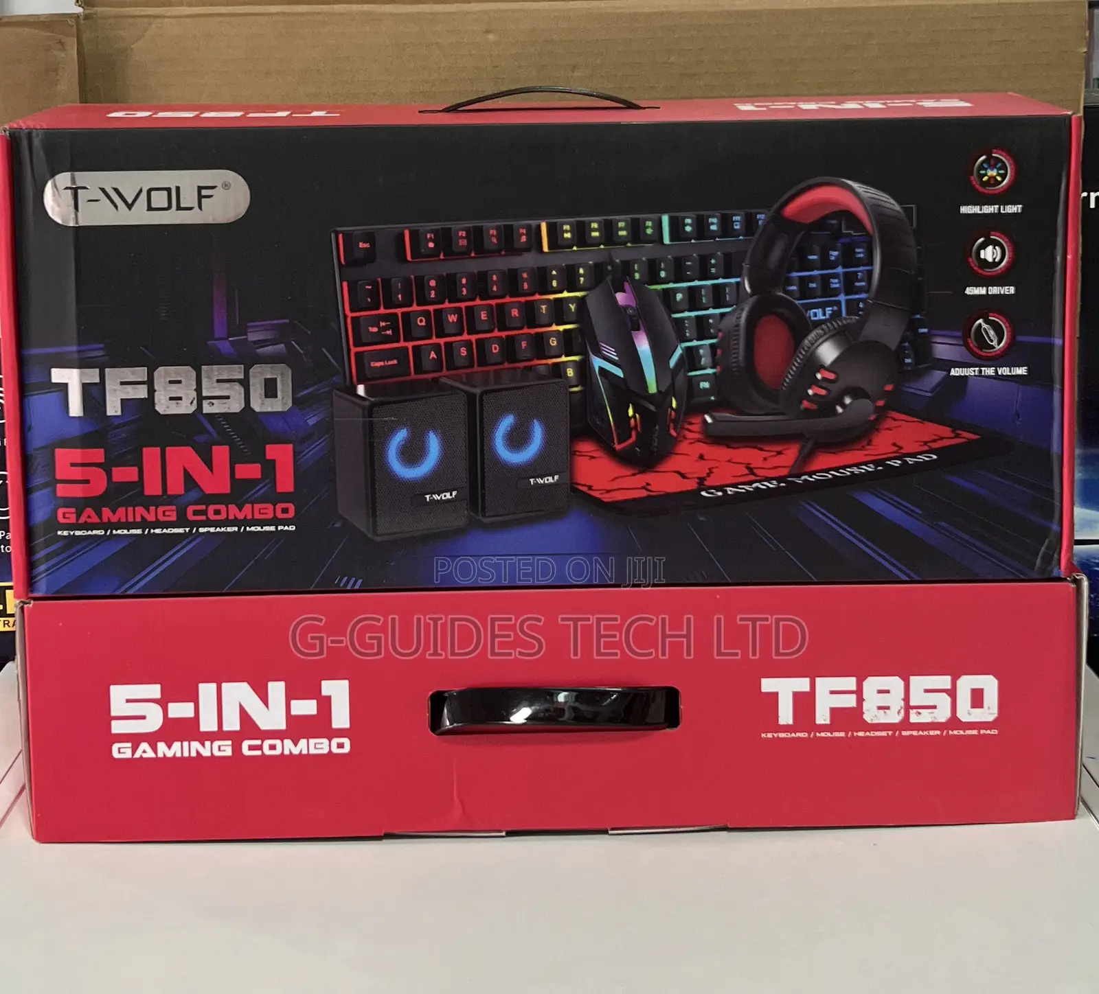 T-wolf Tf850 5-in-1 Gaming Combo Keyboard/ Mouse/ Headset/ Speaker