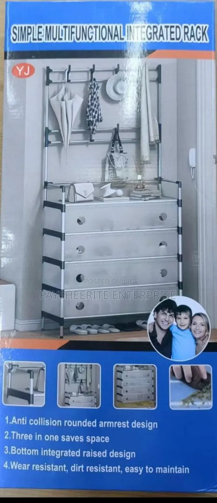 5 Tier Multifunction Shoe Rack With Hanger 190gh