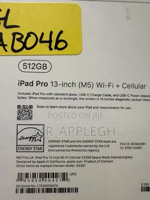 New Apple iPad Pro 13 (2025) 512 GB Black
