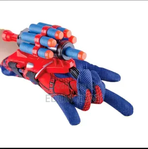 Spider-Man-Themed Dart Launcher Toy That Is Worn on the Wrist
