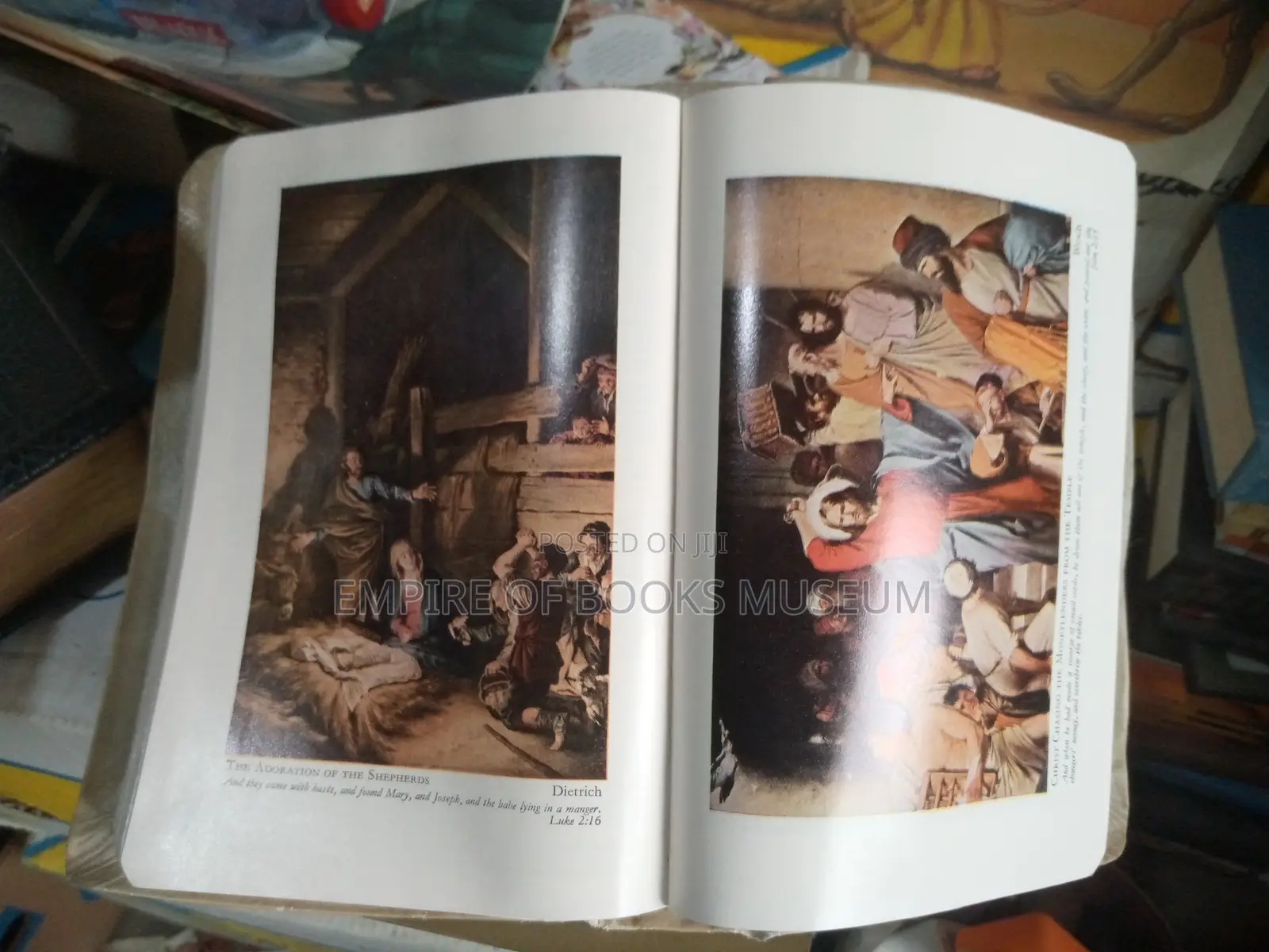 Vintage 1954 Holy Bible Illustrated Leather