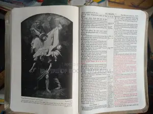 Vintage 1954 Holy Bible Illustrated Leather
