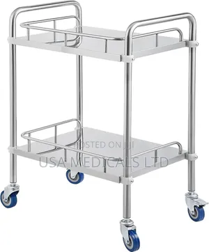Medicine Trolley Stainless Steel Two Steps