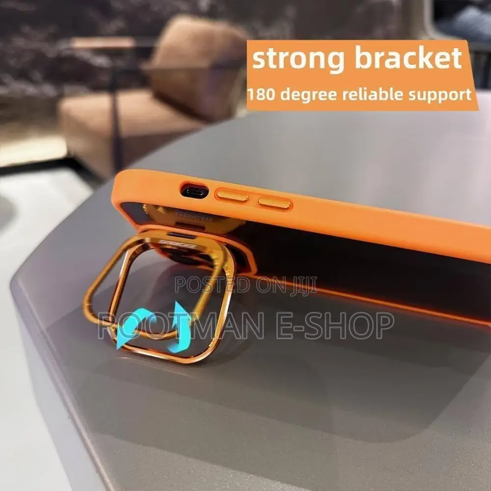 Self-Contained Stand Silicone Case Lens Cover for iPhone 17 Pro Max