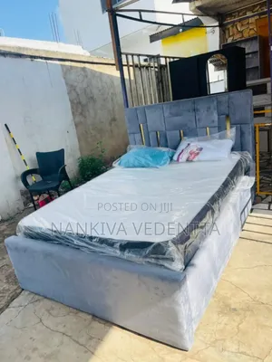 Design Fabric Bedframe With Mattress
