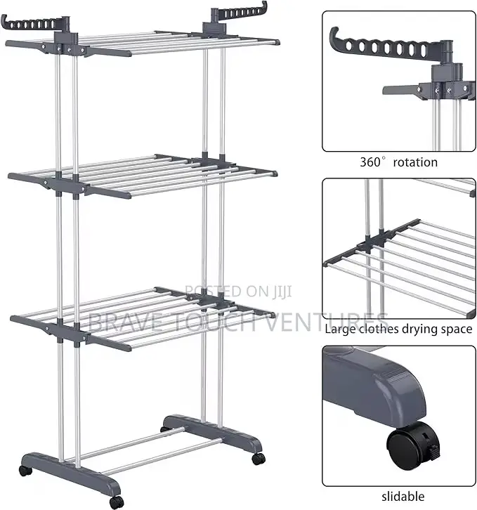 Multifunctional Floor Standing Cloth Drying Rack