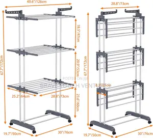 Multifunctional Floor Standing Cloth Drying Rack