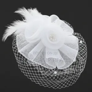 Elegant White Fascinator Hat–Hair Clip For Weddings And Formal Events