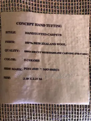 Concept Hand Tufting Rug. Size 3.10m X 3.25m. % New Zealand Wool