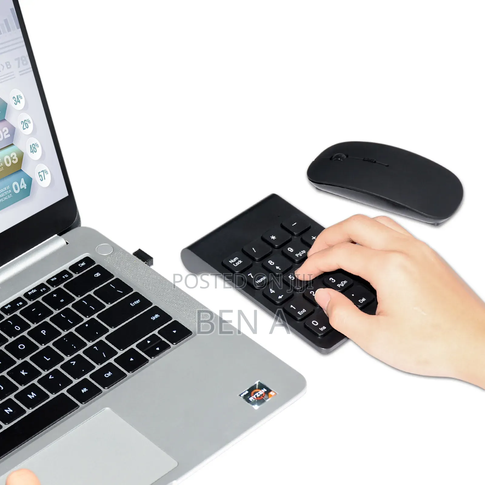 Wireless Number Keypad With Mouse