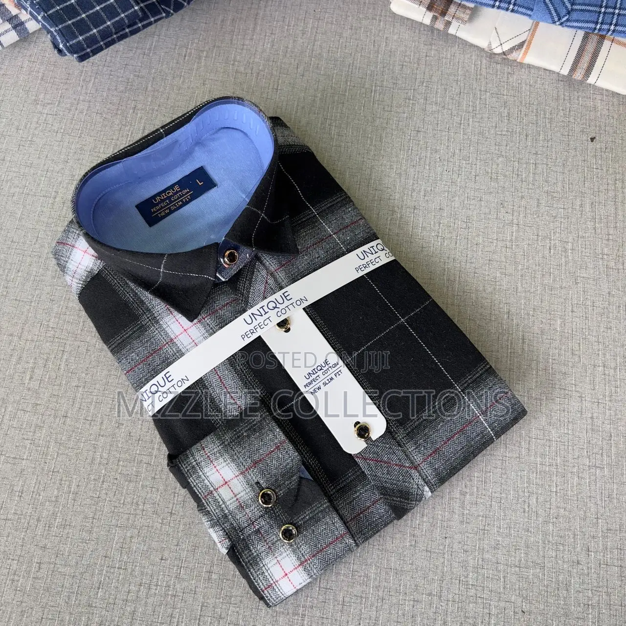 Gentlemen Checked Long Sleeves Shirt M-3xl