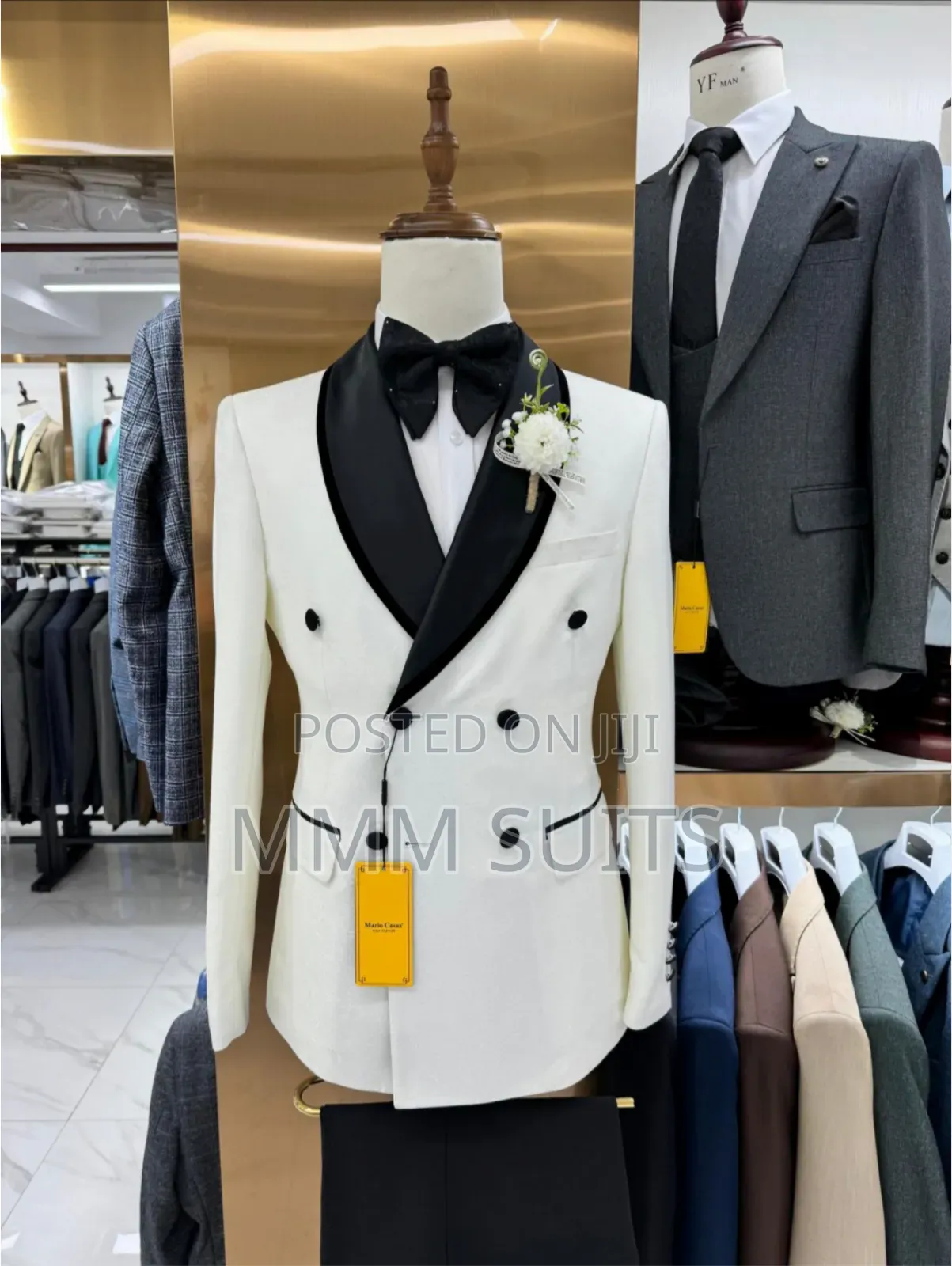 Men’S 2-Piece Turkish Slim Fit Suit for Weddings and Events Off-White