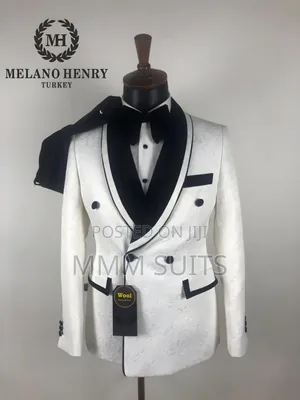 Men’S 2-Piece Turkish Slim Fit Suit for Weddings and Events Off-White