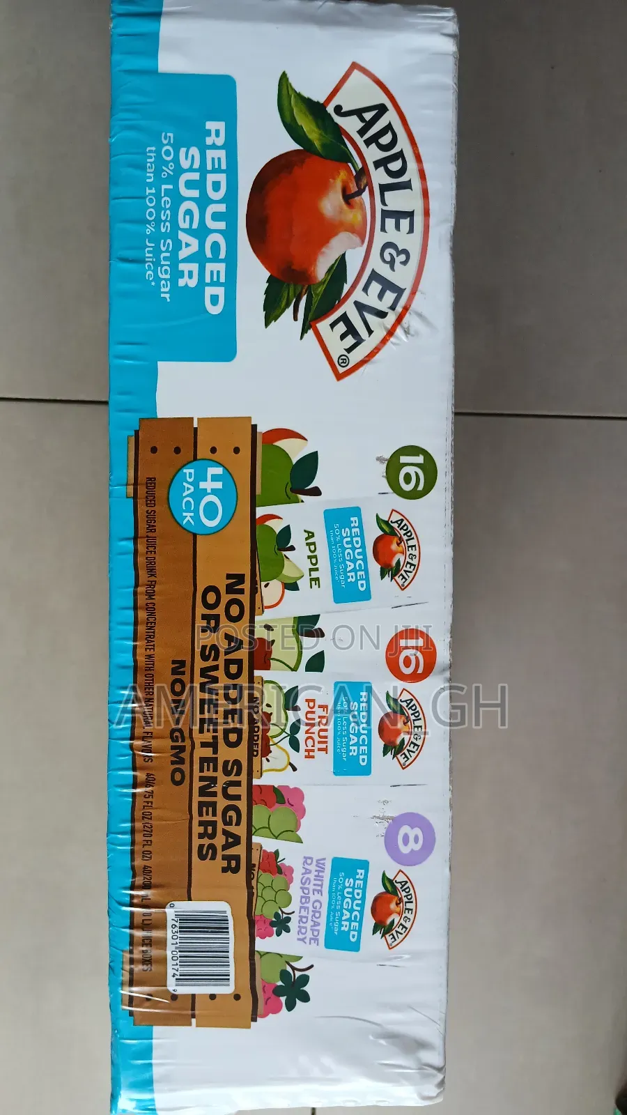 Apple and Eve Reduced Sugar Variety Pack (40pcs)