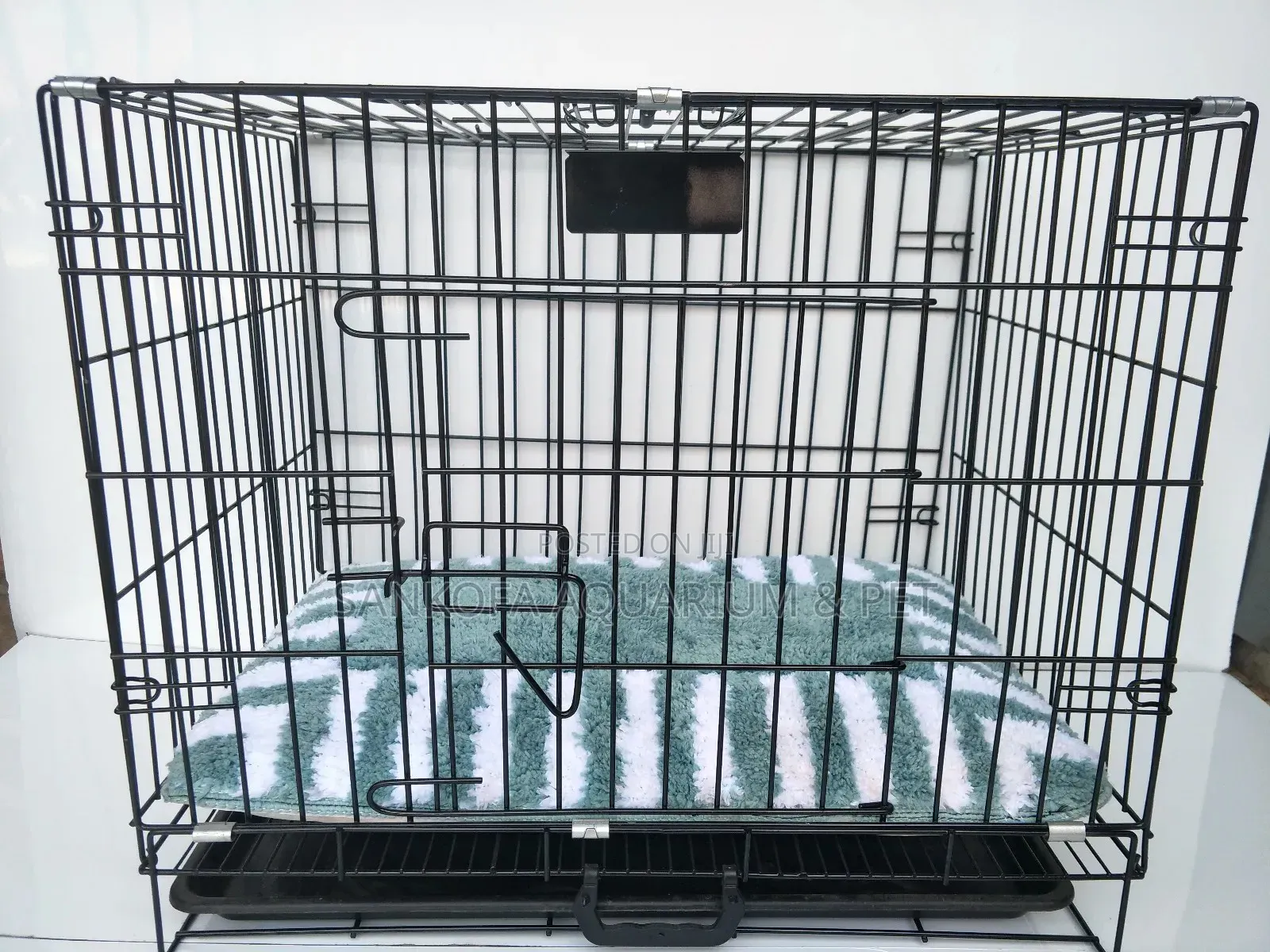 Metallic Dog Cage With Bed