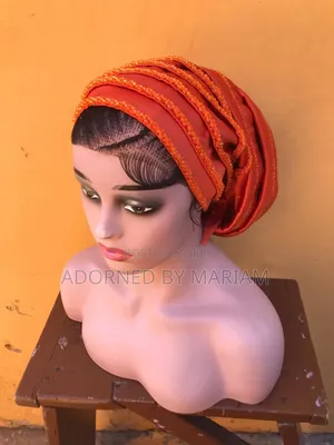 Auto Body Pleated Turbans With Applique