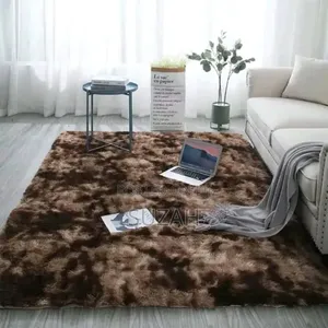 Light Brown Dark Brown Mixed Fluffy Rug