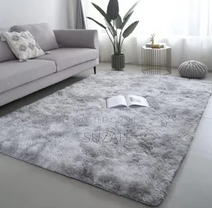 Fluffy Light Grey Rug
