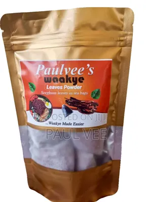 Paulvee's Waakye Leaves Powder in a Tea Bag