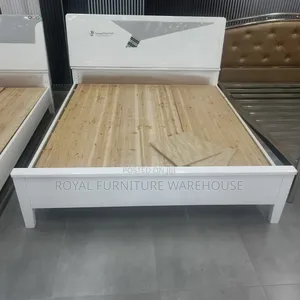 Modern White Wooden Queen Size Bed Frame